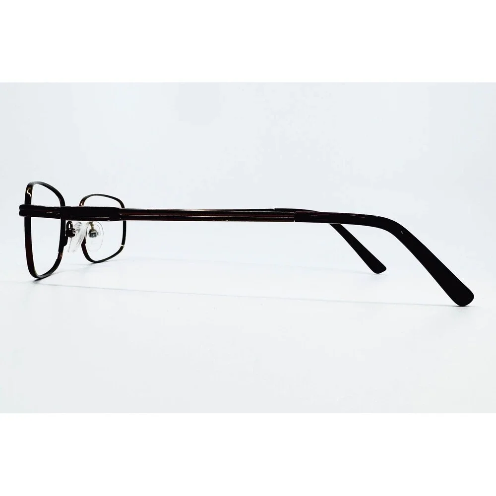 Caravaggio Eyeglasses Mens Brown Hugo BRN Rectangular Metal Frames 53-19-140